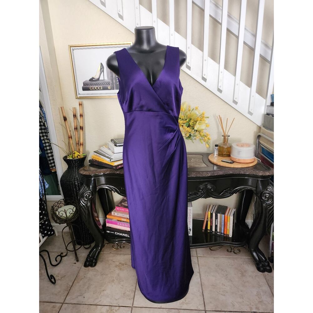 Ralph Lauren Regal Plum Evening Gown size 12 - Picture 2 of 5